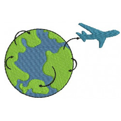 Stickdatei - Weltreise